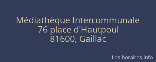 Médiathèque Intercommunale