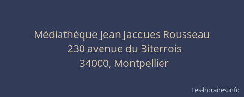 Médiathéque Jean Jacques Rousseau