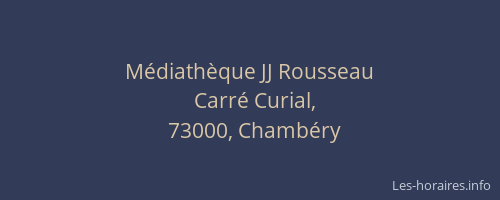 Médiathèque JJ Rousseau