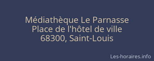 Médiathèque Le Parnasse