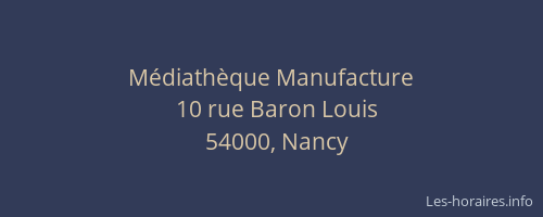 Médiathèque Manufacture