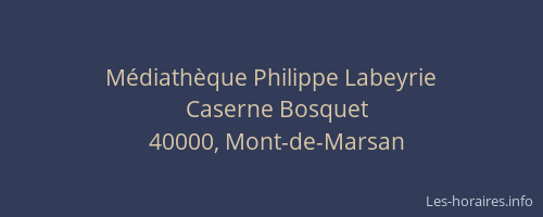 Médiathèque Philippe Labeyrie