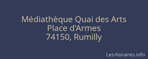 Médiathèque Quai des Arts