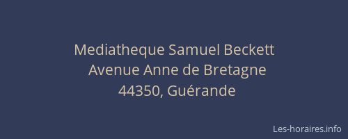 Mediatheque Samuel Beckett