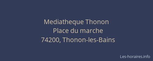 Mediatheque Thonon
