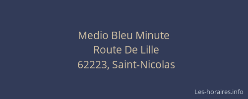 Medio Bleu Minute