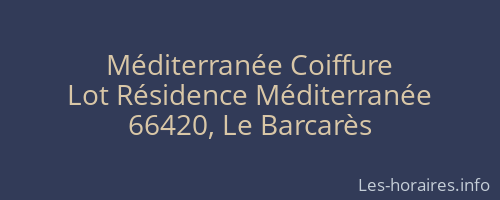 Méditerranée Coiffure