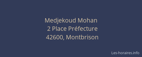 Medjekoud Mohan