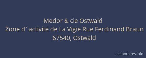 Medor & cie Ostwald