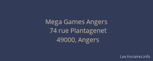 Mega Games Angers
