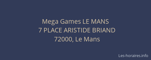 Mega Games LE MANS