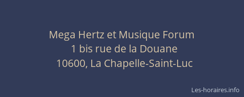 Mega Hertz et Musique Forum
