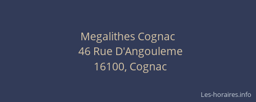 Megalithes Cognac