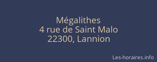 Mégalithes