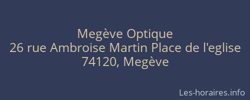 Megève Optique