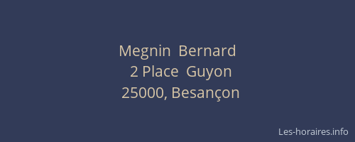 Megnin  Bernard
