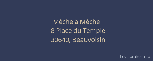 M&egrave;che &agrave; M&egrave;che