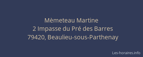 M&egrave;meteau Martine