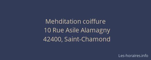 Mehditation coiffure
