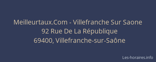 Meilleurtaux.Com - Villefranche Sur Saone