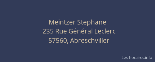 Meintzer Stephane