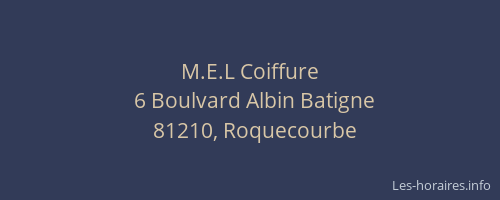 M.E.L Coiffure