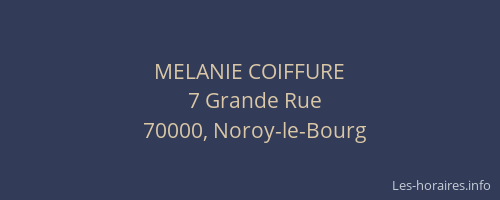 MELANIE COIFFURE