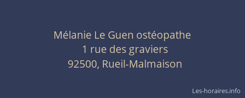 Mélanie Le Guen ostéopathe