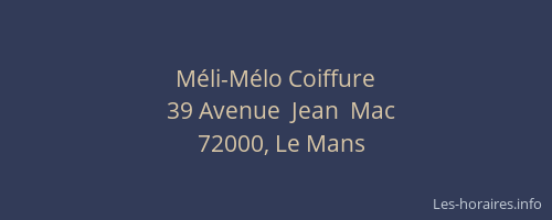 Méli-Mélo Coiffure