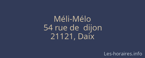 Méli-Mélo