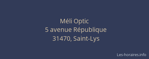 Méli Optic