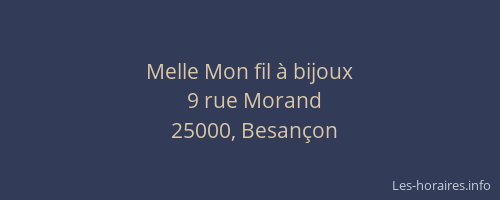 Melle Mon fil à bijoux