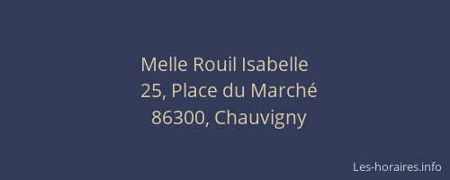 Melle Rouil Isabelle