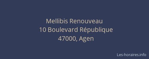 Mellibis Renouveau