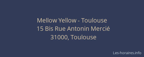 Mellow Yellow - Toulouse