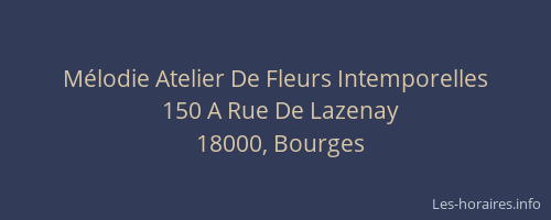 Mélodie Atelier De Fleurs Intemporelles