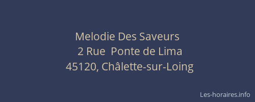 Melodie Des Saveurs