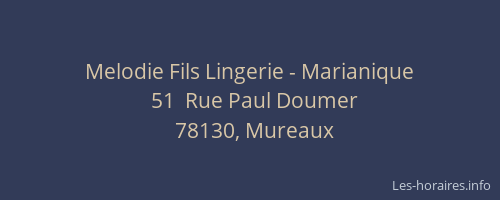 Melodie Fils Lingerie - Marianique