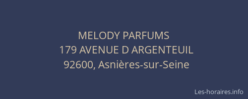 MELODY PARFUMS