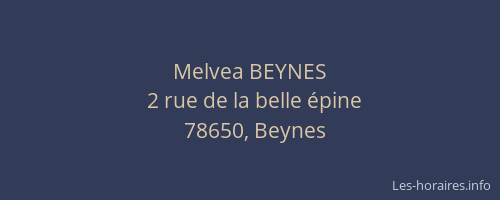Melvea BEYNES