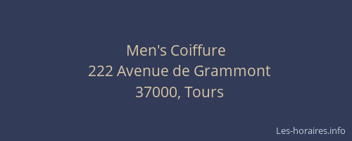 Men's Coiffure
