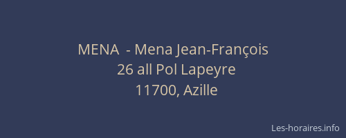 MENA  - Mena Jean-François