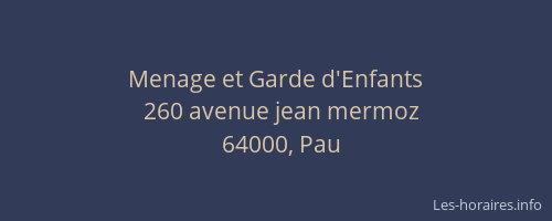 Menage et Garde d'Enfants