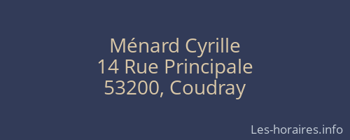 Ménard Cyrille