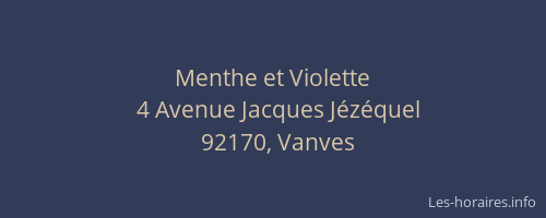 Menthe et Violette