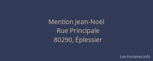 Mention Jean-No&euml;l