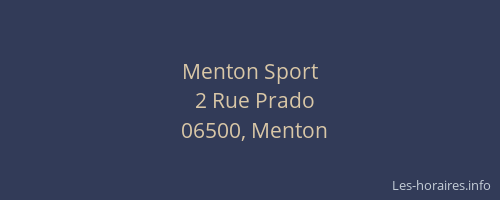 Menton Sport