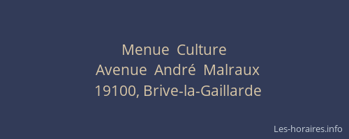 Menue  Culture