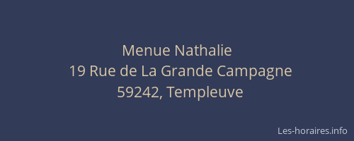 Menue Nathalie