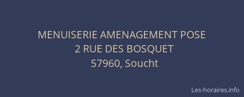 MENUISERIE AMENAGEMENT POSE